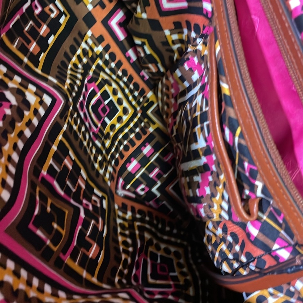 Vera Bradley Brown Leather Backpack - Picture 6 of 7